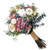 Ramo de Novia Rosas Blancas y Hortensias Rosas - Artiflora